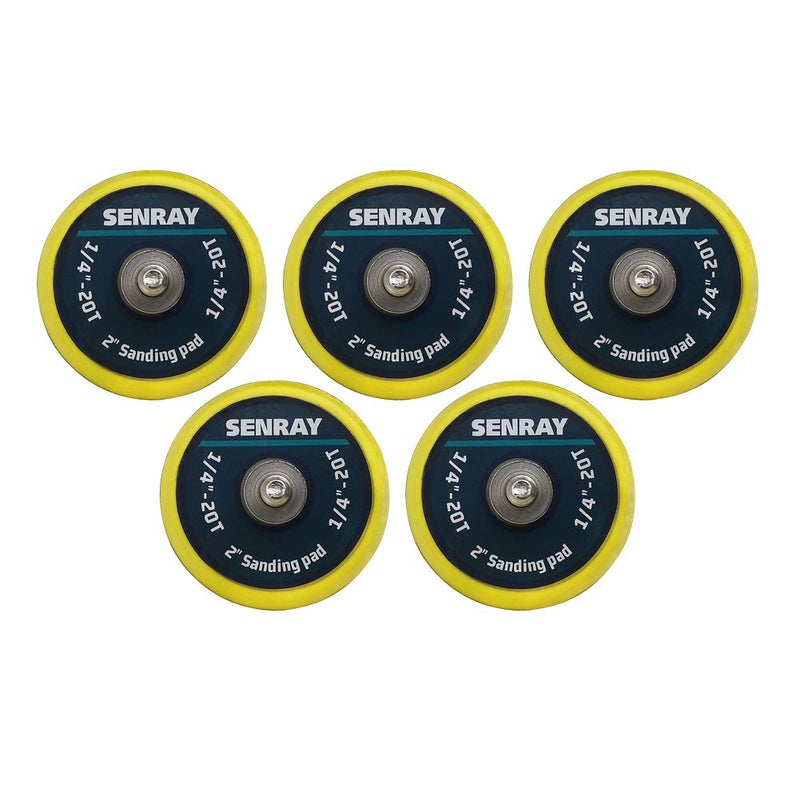SENRAY 5Pcs 2-Inch Dual-Action Hook & Loop Backing Plate for Sanders and Polishers, 1/4"-20 Thread | 15,000 RPM - Image 1